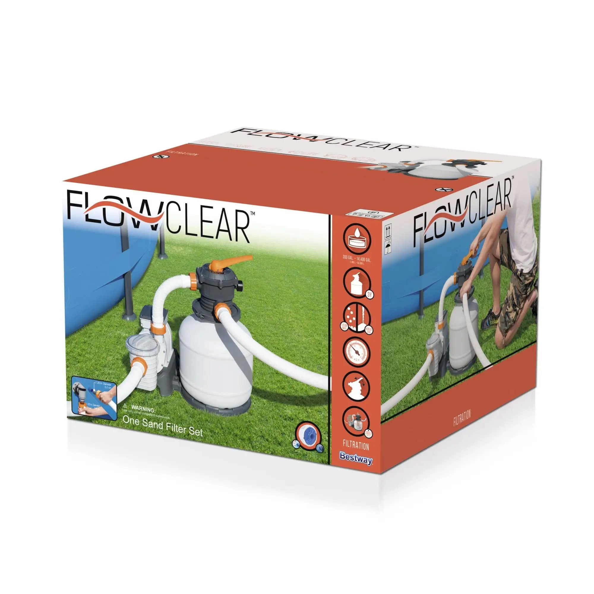 Bestway Flowclear 2200 GPH Sand Filter Pump for Above Ground Swimming Pool