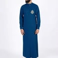 thumbnail image 2 of Afdoent Mens Shirts Casual Male Embroidered With Pockets Ethnic Style Long Robe For Border Trade Vacation Beach Tops, 2 of 7