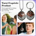 thumbnail image 4 of All-Seeing Eye Pendant Necklace, Mystic Divination Jewelry with Rotating Tarot Arcana & Dual-Bearing Smooth Spin, Spiritual Guidance for Fate Insight & Decision Making, 4 of 7