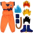 thumbnail image 2 of 2022 Halloween Navidad niño adulto Z ropa traje Goku Cosplay disfraces Top/pantalón/cinturón/cola/muñeca/peluca para disfraz de Purim, 2 of 5