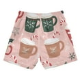 thumbnail image 7 of FORMRS Boys Swim Trunks Quick Dry Mesh Liner Boardshorts Sizes XS-XL, Brown Christmas Cups, 7 of 7