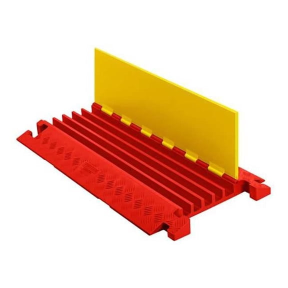 Checkers Cable Protector,Hinged,5 Channels,3 ft. CP5X125-Y/O