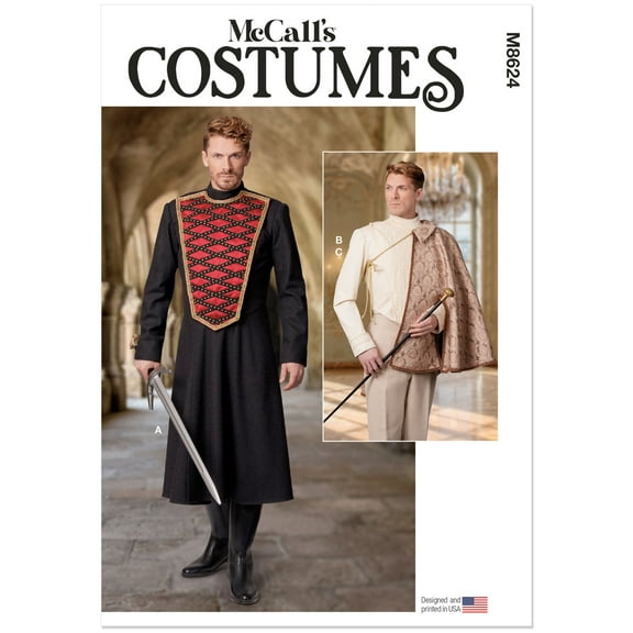 McCall's Sewing Pattern 8624 - Men's Costume, Size: AA (34-36-38-40-42)
