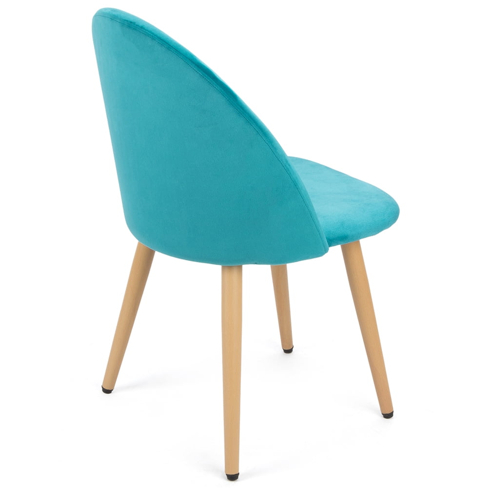 Kepooman 2Pcs Medieval Dining Chair, Chair for Kitchen, Makeup Chair with Soft Velvet Seat and Wooden Style Stool Legs, Accent Side Chair for Living Room, Sky Blue Kepooman 2Pcs Medieval Dining Chair, Chair for Kitchen, Makeup Chair with Soft Velvet Seat and Wooden Style Stool Legs, Accent Side Chair for Living Room, Sky Blue
