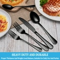 thumbnail image 7 of Black Silverware Set, 30-Piece Stainless Steel Flatware Set for 6, Cutlery Utensils Set Include Knives/Forks/Spoons Service for 6, Mirror Polished and Dishwasher Safe, 7 of 7