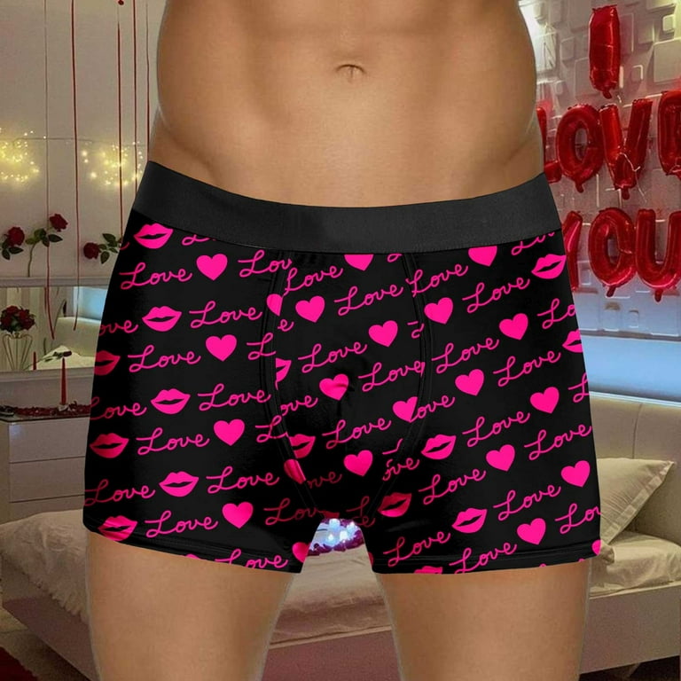 valentines underwear on black Fabric