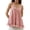 L0104 Pink, variant on Women's Flowy Ruffle Hem Cami Tank Top Casual Solid Color Deep V Neck Sleeveless Peplum Camisole Summer Beachwear