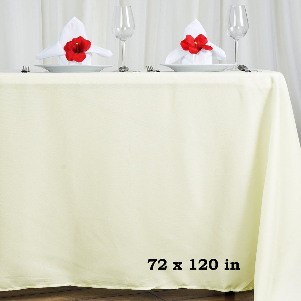 BalsaCircle 72" x 120" Rectangular Polyester Tablecloth Table Cover ...