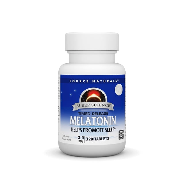 Melatonina de liberación prolongada de Supplement Source Naturals, 3 mg