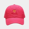 thumbnail image 2 of UJNDER Classic Washed Heart Hat for Men and Women Baseball Cap for Everyday Use Stylish Headwear for Outdoor Activities and Casual Outings Hot Pink, 2 of 3