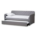 thumbnail image 3 of Wholesale Interiors Camelia Modern MDF Daybed with Pull-Out Trundle Gray, 3 of 7