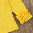 thumbnail image 7 of Douhoow Toddler Baby Girl Long Sleeve T-Shirt Spring Crew Neck Cotton Ruffles Solid Color Tops, 7 of 7