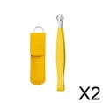 thumbnail image 1 of 2xPinzas Universales Para Recortar El De La Nariz Pinzas De Punta Redonda Para El De Las Cejas Amarillas Con Bolsa, 1 of 8