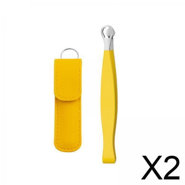 2xPinzas Universales Para Recortar El De La Nariz Pinzas De Punta Redonda Para El De Las Cejas Amarillas Con Bolsa