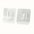 thumbnail image 6 of 2/20 Pcs Pairs Clear Double-Sided Adhesive Wall Hooks - Mounted Door Hanger Kit - No Drill Sticker Hangers with Suction Cup for Bathroom, Kitchen, 6 of 6