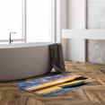 thumbnail image 2 of Ocean Bath Mat Sunset Sea Wave Boat Sky Tropical Seaside Coastal Scenic Landscape Summer Yellow Blue Bath Rugs for Bathroom Kitchen,17.8x29.5 Inch, 2 of 5