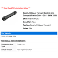 thumbnail image 2 of Rear Left Upper Forward Control Arm - Compatible with 2009 - 2011 BMW 335d 2010, 2 of 2
