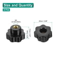 thumbnail image 2 of Uxcell 2 Pcs Star Knob Grip Handles Brass Insert Female Thread Black M4 x 25mm, 2 of 7