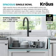 thumbnail image 6 of Kraus Bellucci Workstation 33 in. Drop-In Granite Composite Single Bowl Kitchen Sink in White with Accessories with Waste Guard Continuous Feed Garbage Disposal, 6 of 12