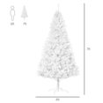 thumbnail image 4 of HOMCOM 7ft Christmas Tree Holiday Decoration with Stand - White, 4 of 9