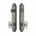 thumbnail image 2 of Grandeur Arc Tall Plate Single Cylinder One Piece Knobset with Baguette Crystal Knob, 2 of 6