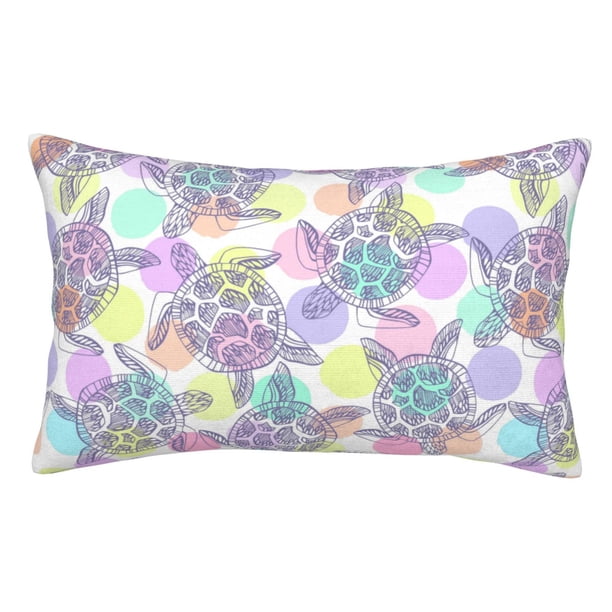 Balery Sea Turtles Funda de Cojín Estampada, Regalos para Mujeres, Regalos de Amor para Ella, Regalos para Novia o Esposa, Funda de Almohada-16"x24"