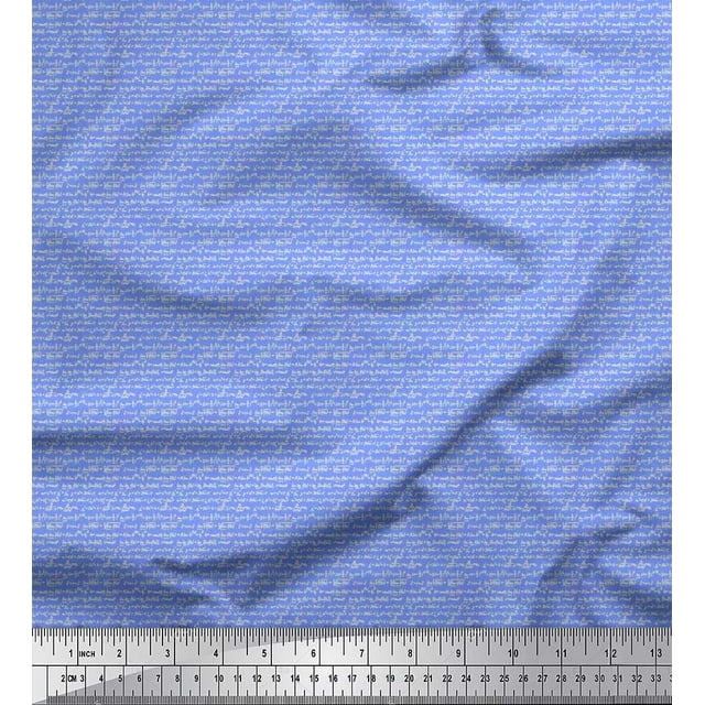 Soimoi Rayon Fabric Geometric Formula Education Theme Decor Fabric Printed Yard 56 Inch Wide