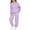Purple, variant on Kids Sweatsuit 2 Piece Long Sleeve Bow Hoodies Pullover Jogging Pants Fall Winter Clothes Girls Sets 4-5 Years