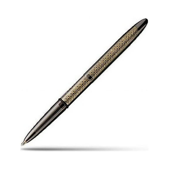 Fisher Space Pen Bullet Pen - 400 Series -Titanium-Nitride, Black Engraved Celtic - Gift Boxed
