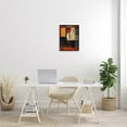 thumbnail image 2 of Rich Red Geometric Squares Abstract Graphic Art Black Framed Art Print Wall Art, 2 of 7