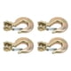 thumbnail image 4 of Paquete de 4 ganchos deslizantes de horquilla con Latc, gancho de eslinga de 1,25 toneladas, ganchos de elevación de horquilla, gancho de cadena de acero G70, gancho de seguridad para remolque, cabres, 4 of 8