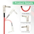 thumbnail image 3 of Uxcell 1 Pcs Guitar Patch Cables 16 Inch Pedal Board Cord 1/4 Inch Metal Double Elbow TS Right Angle Guitar Patch Effect Cable Cord for Instrument Effect Pedal Mixing Console, Red, 3 of 6