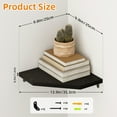 thumbnail image 6 of Fairy 4 Tier Black Corner Floating Shelves for Wall, Modern Space-Saving Corner Shelf Unit, 6 of 7
