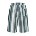 thumbnail image 6 of AXXD Mens Cargo Shorts Summer Solid Casual Elastic Waist Stripe Pocket Beach Pants Shorts Clearance, 6 of 7
