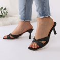 thumbnail image 2 of WEAIXIMIUNG Womens Sandals Dressy Casual Ladies High Heel for Wedding Party Dress High Fasion Sexy High Heel Sandal Go To Ball 39 Black, 2 of 6