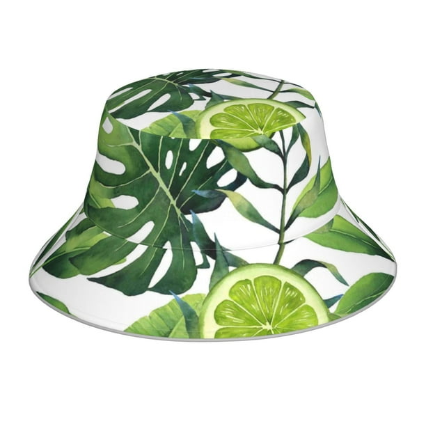 Balery Watercolor Green Tropical Sombreros para el sol para hombre y mujer, sombrero de pescador con UPF 50+