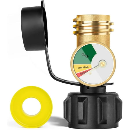 

Propane Tank Gauge Gas Leak Detector Gas Pressure Meter Universal Type 1 Connection for RV Camper Heater BBQ Gas Grill Cylinder and More Appliances