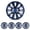 13 inch- Black & Blue Lacquer, variant on (Set of 4) 13" Universal Hubcaps,Wheel Covers Snap on Full Hub Caps Fit R13 Tire & Steel Rim,ABS+PC Material (Black Matte)