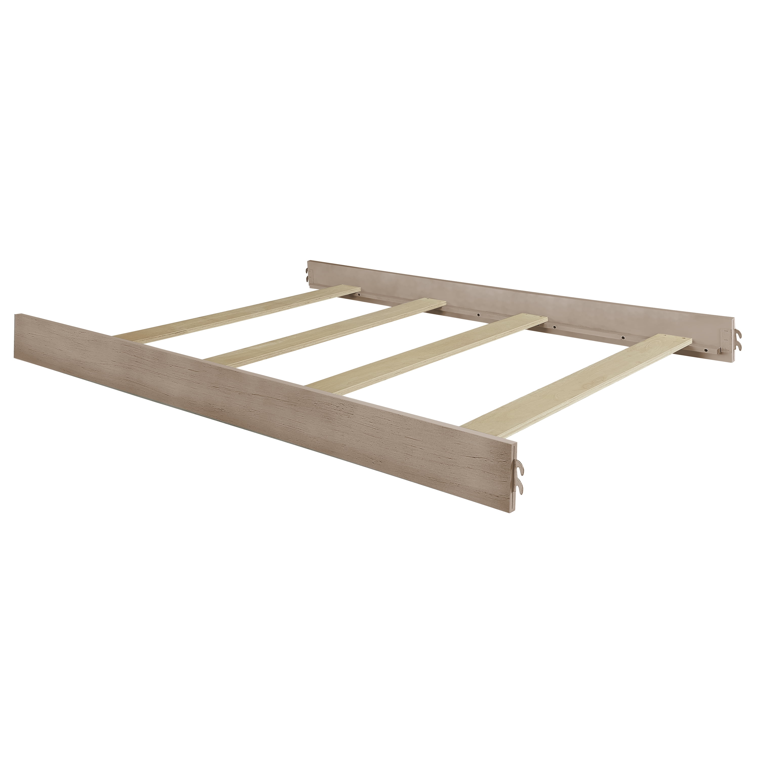 Evolur Convertible Crib Wooden Full Size Bed Rail, Barnwood