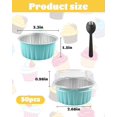 thumbnail image 4 of Aluminium Foil Cake Cups with Lids Muffin Tins, Mini Cake Pans, Mini Bread Moulds with Lids, Disposable Baking Cups with Lids - 30 Pack of 5 oz Round Aluminium Foil Cake Baking Cups-blue, 4 of 11