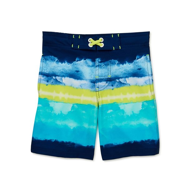 Wonder Nation Boys’ Quick Dry Swim Trunks with Back Pocket, UPF 50 ...