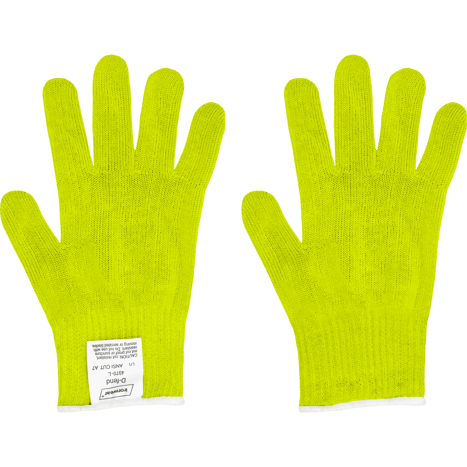 Ironwear 4970 Cut Resistant Knit Gloves Engineered Yarn with HPPE material ANSI Cut Level A7