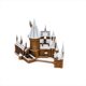thumbnail image 1 of Fascinations Metal Earth Premium Series Harry Potter Castillo de Hogwarts en nieve Kit de modelo de metal 3D, 1 of 1
