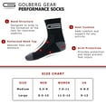 thumbnail image 3 of Golberg Men's Mid-Calf Crew Socks in Black, Charcoal Gray & White - 6 Pack of Sweat Wicking Sport Socks - Cushion Fit (Size - Medium), 3 of 3
