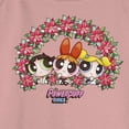 thumbnail image 2 of Junior's The Powerpuff Girls Christmas Poinsettia Wreath  Sweatshirt Desert Pink Large, 2 of 3