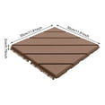 thumbnail image 3 of 36-Pack Plastic Interlocking Deck Tiles, 12"x12" Patio Deck Tiles, Non-Slip (Coffee), 3 of 12