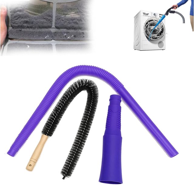 Stuffdatas Dryer Vent Cleaner Kit,Stuffdatas Dryer Vent Hose,Lint Vacuum Attachment with Stretch Universal Connector,Dryer Vent Cleaning Tool Vacuum Hose Lint Remover,for All Vacuum Cleaner