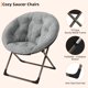 thumbnail image 5 of QinaQin Silla lounge plegable afelpada, sillón de lectura extra grande con estructura metálica para recámara, departamento, oficina o sala, 5 of 9