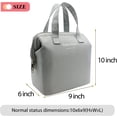 thumbnail image 2 of Mziart Insulated Lunch Bag for Women Men, Aesthetic Lunch Box Containers Cute Lunch Tote Reusable Thermal Bento Cooler Bag for Work Office Picnic Travel (Gray), 2 of 7