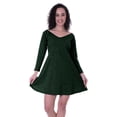 thumbnail image 4 of Moomaya Robe Droite à Manches Longues pour Femmes avec Encolure en V en Coton, Robes d'Été Décontractées - 2F, 4 of 6